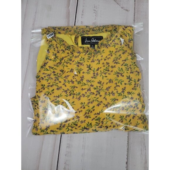 Sam Edelman Avec Les Filles Dress Frilly Ruffle Floral Cottagecore Yellow Size 8 - Picture 13 of 13